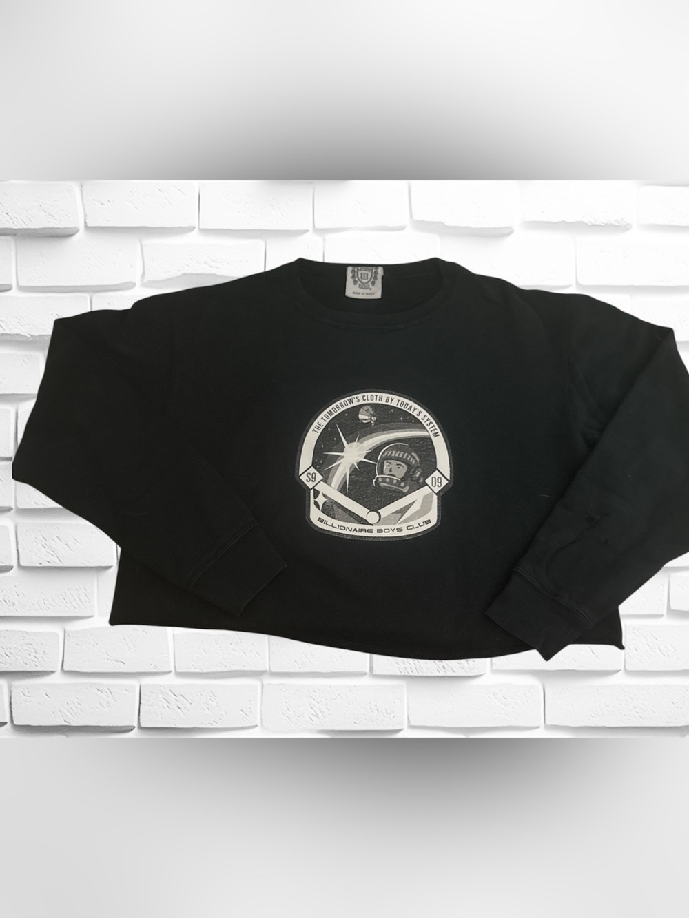 Billionaire Boys Club Black Cropped Crewneck